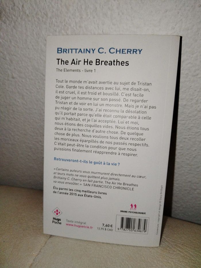 Livre new romance de Brittainy C. Cherry - the air he breathes - photo numéro 2