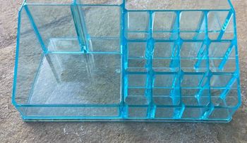 Rangement à maquillage bleu