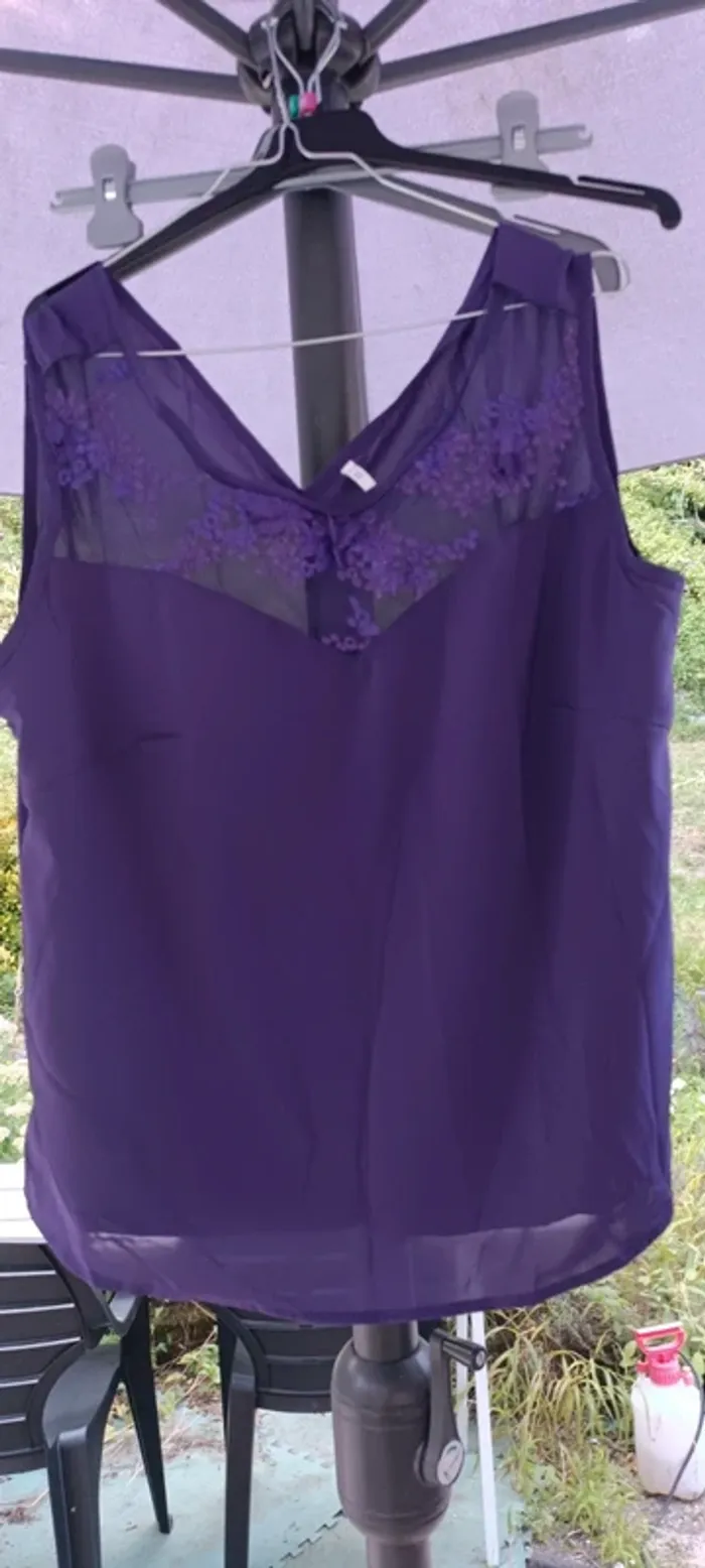 Débardeur femme violet - photo numéro 2