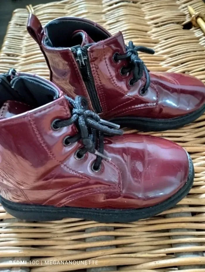 🍷 Bottines Bordeaux – Pointure 29 – Boutique Indépendante – Bon État - photo numéro 7