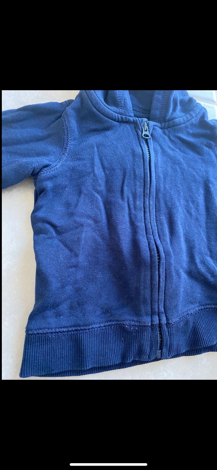 Gilet à capuche zippé 1 mois - photo numéro 5