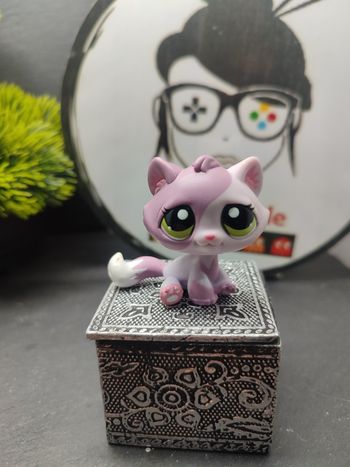 Lps0995 My Littlest Petshop Pet Shop LPS Authentic Chat Cat Tabby Gouttière 1660