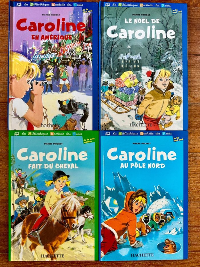 Lot de 4 livres bd albums Caroline bleu vert Pierre Probst collection