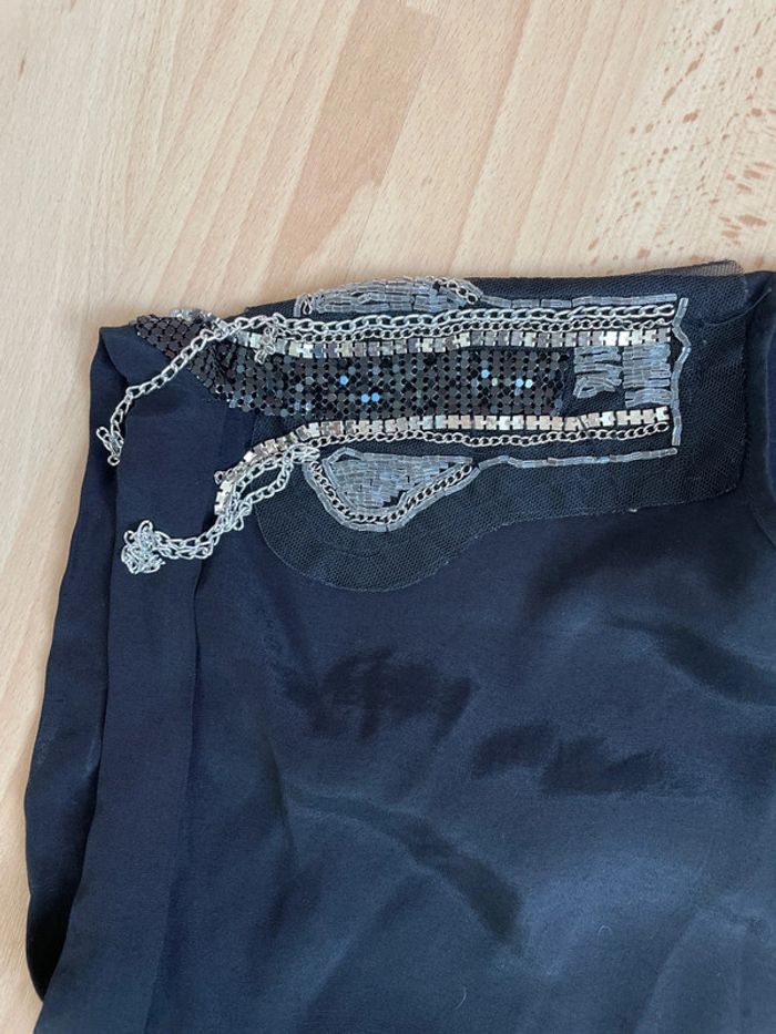 Haut noir avec strass L - photo numéro 2