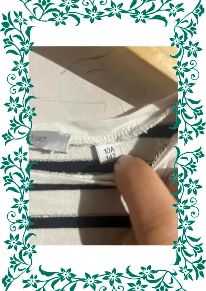 Robe marinière brillante 10 ans - photo numéro 3