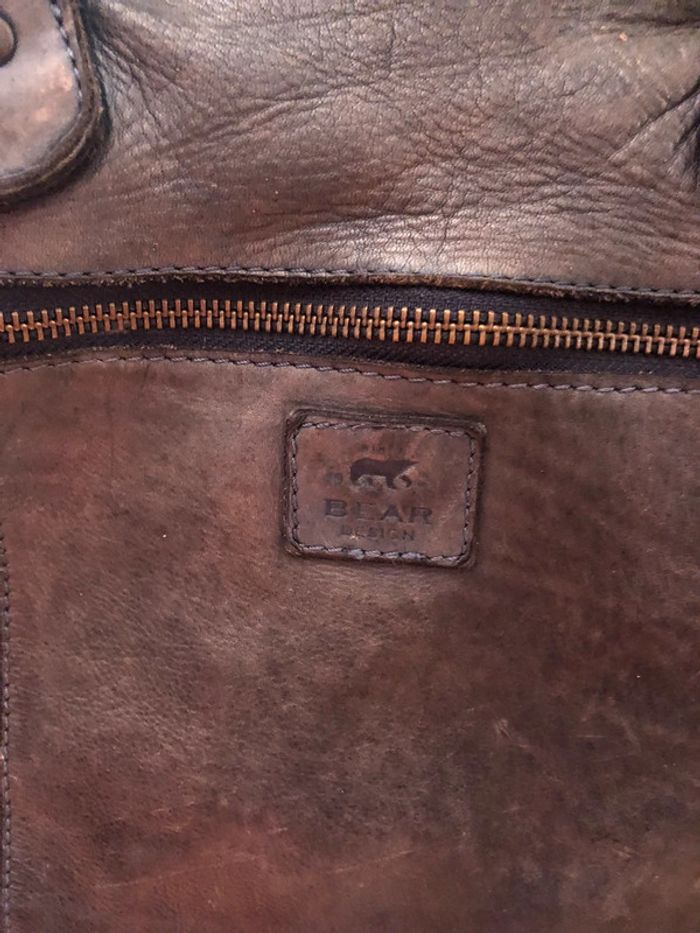 Sac bleu nuit en cuir - photo numéro 8