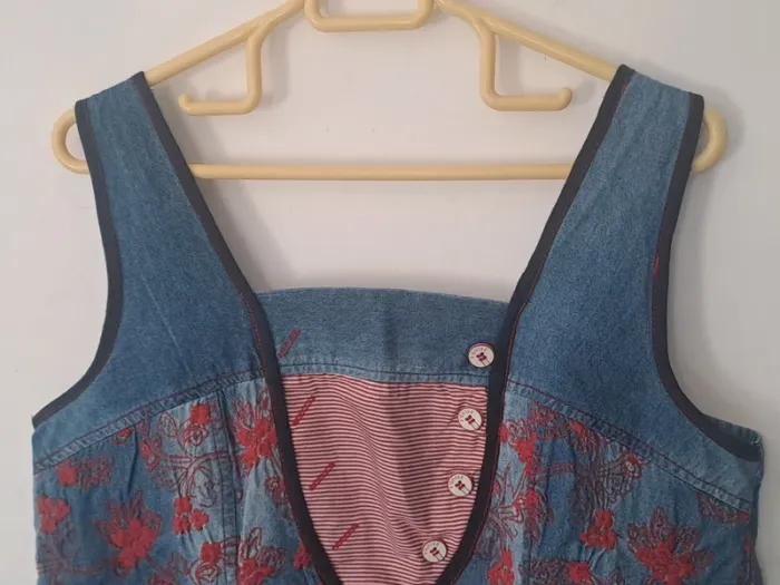 Top vintage en jean S.Quise - photo numéro 2