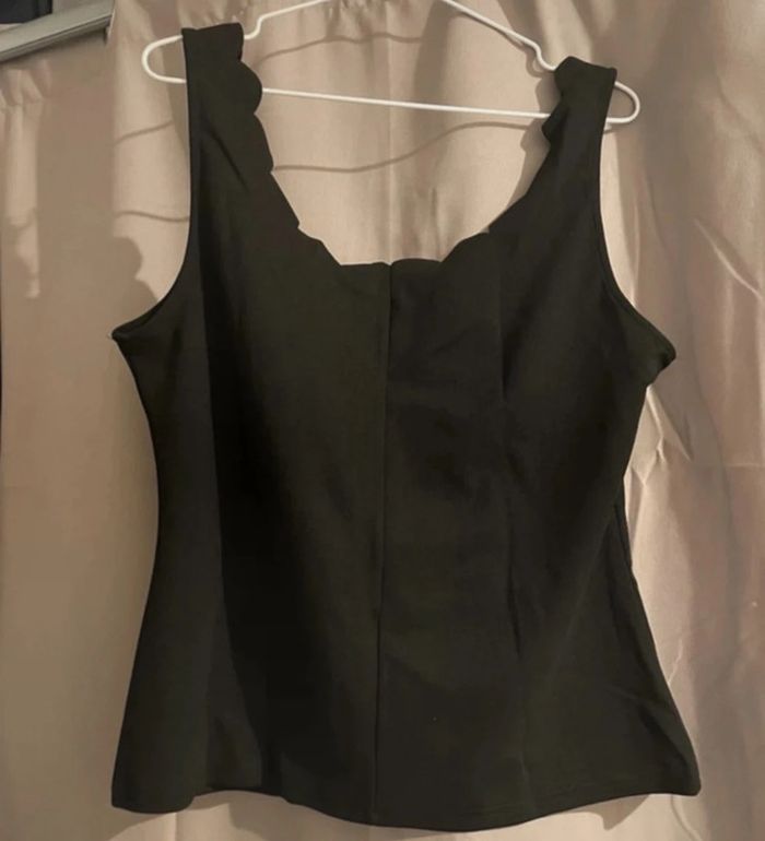 Débardeur festonné noir SHein XL - photo numéro 2