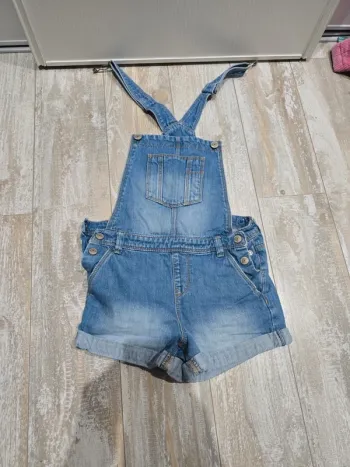 Salopette short en jeans #orianablfille8ans