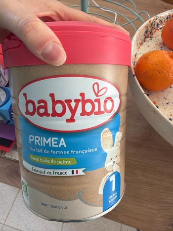 Lait infantile babybio Primea 1