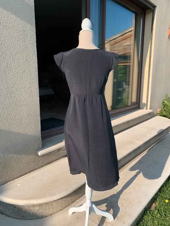 Robe en soie noire à pois Carroll taille 38 - photo numéro 16