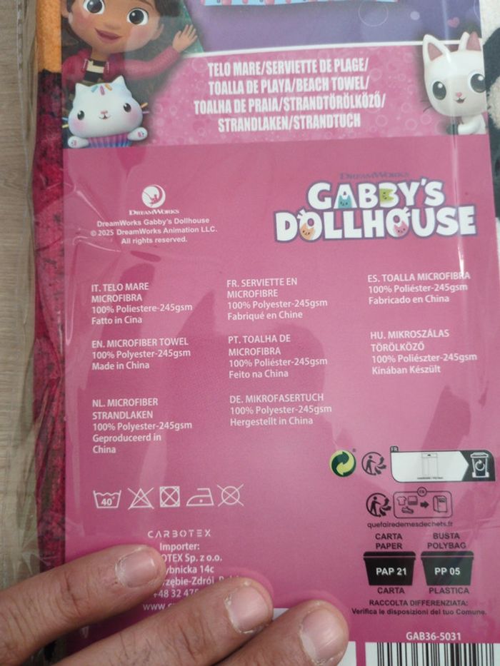 Drap de plage Gabby's dollhousse - photo numéro 4