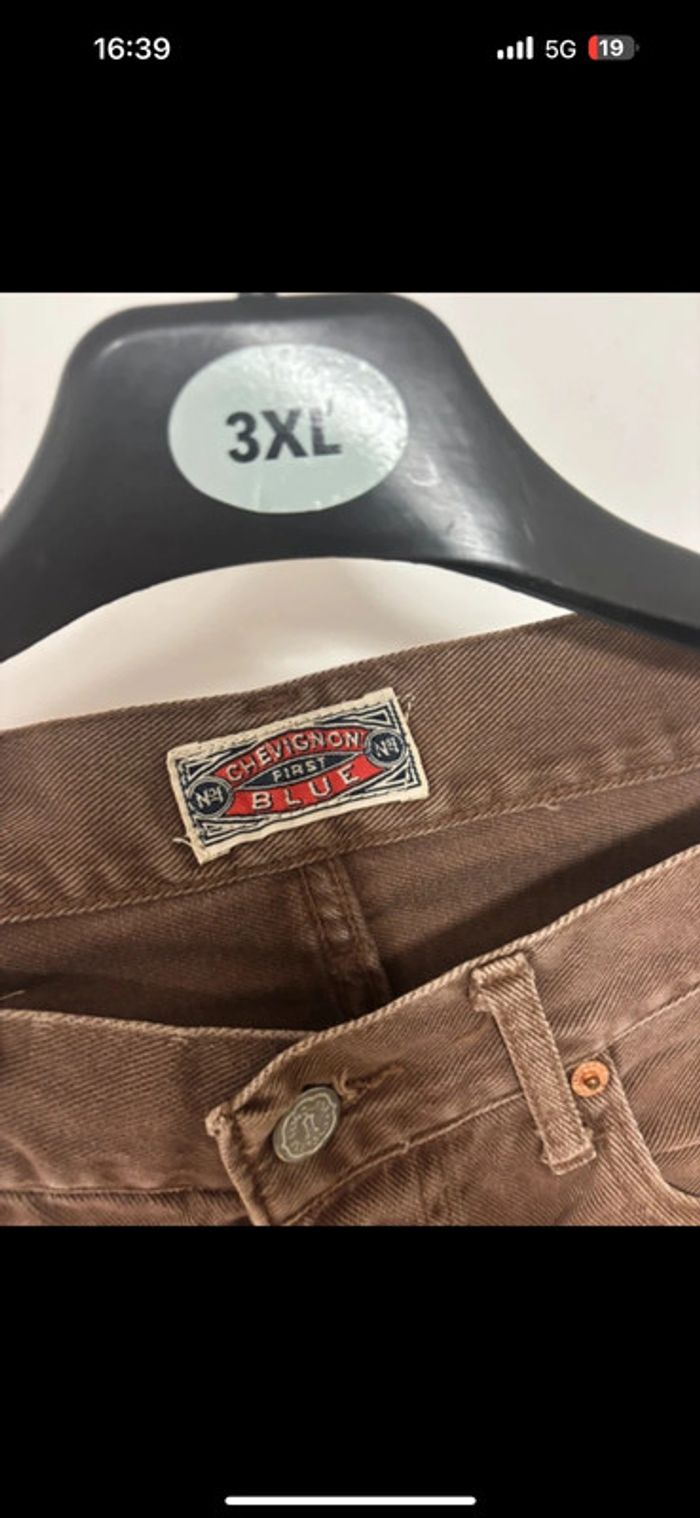 Jean Chevignon Vintage Marron - Taille 29 - Coupe Droite - photo numéro 10