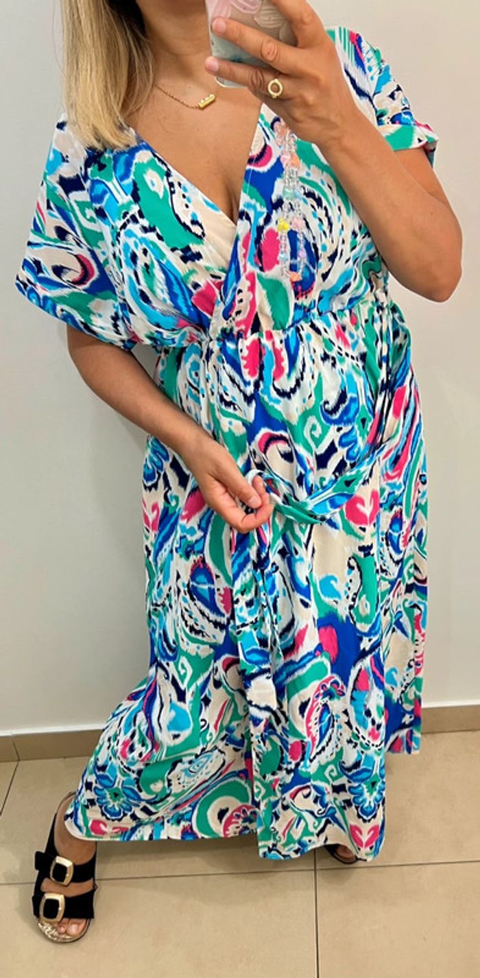 🦋Robe longue imprimée Taille M - photo numéro 5