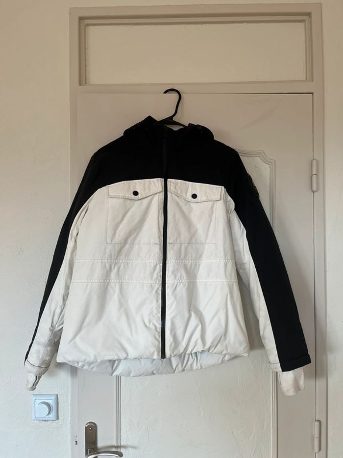 Manteau de ski technique pajar Canada chaud femme noir blanc #EmmaLilleS36