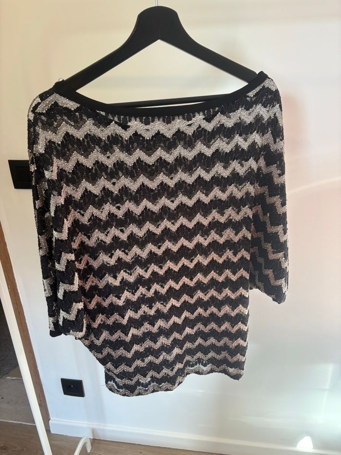 Top Morgan noir doré - photo numéro 4