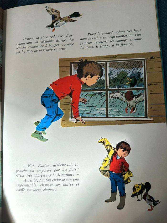Livre ancien Fanfan et sa péniche Protégeons les animaux Grands albums Hachette Pierre Probst - photo numéro 4