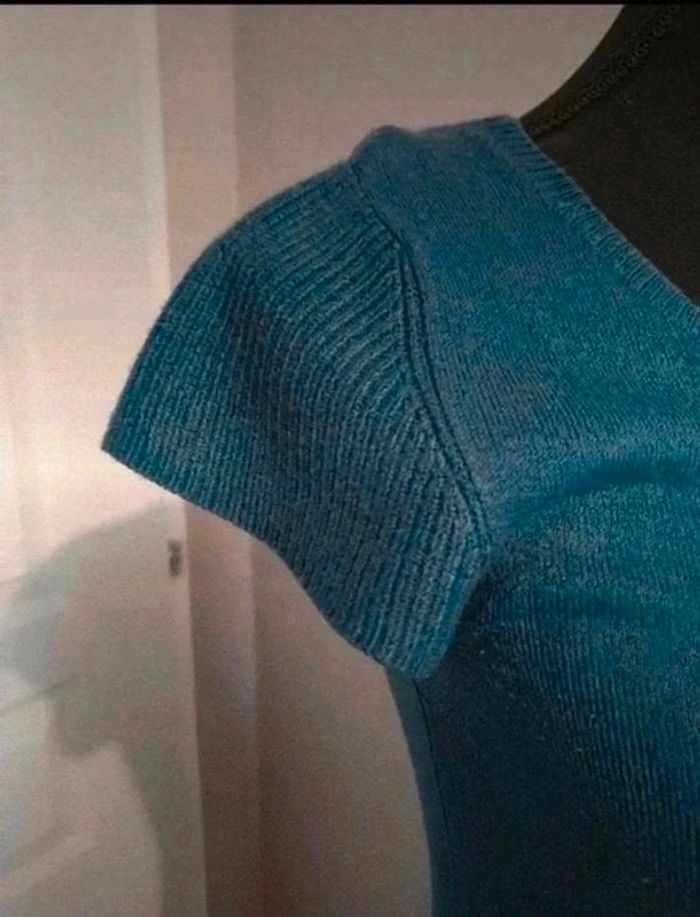 Robe manches courtes violette Etam taille 38 - photo numéro 3