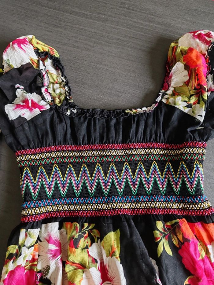 Robe fleurie en coton Manches courte - photo numéro 4