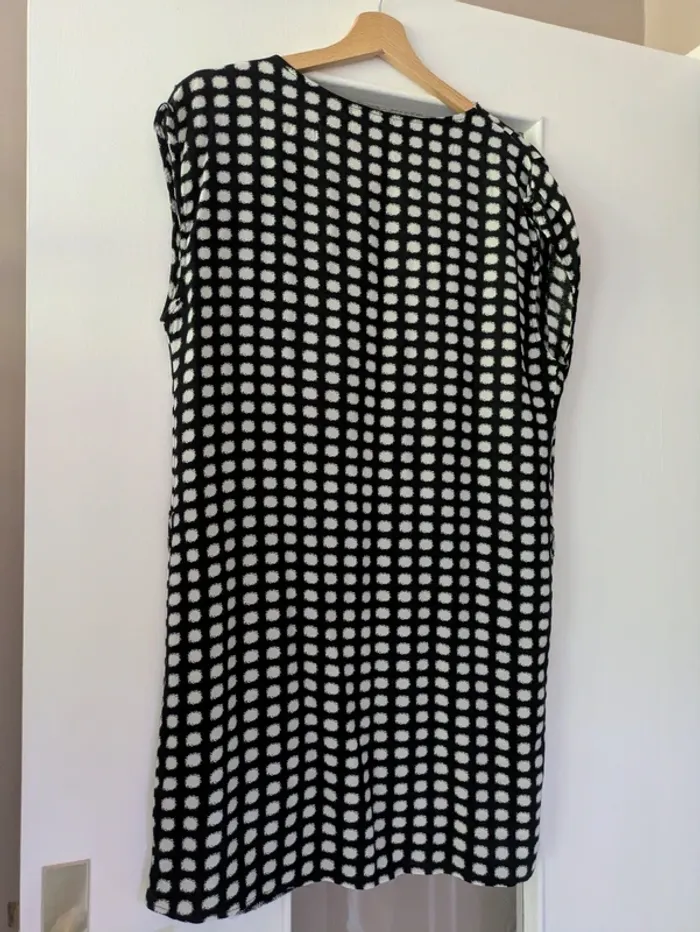 Magnifique haut tunique femme noire et blanche B. Copine taille M/L - photo numéro 4