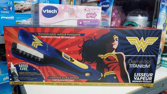 Lisseur Vapeur Demliss TITANIUM Wonder Woman + Soin Naturel 150ml.