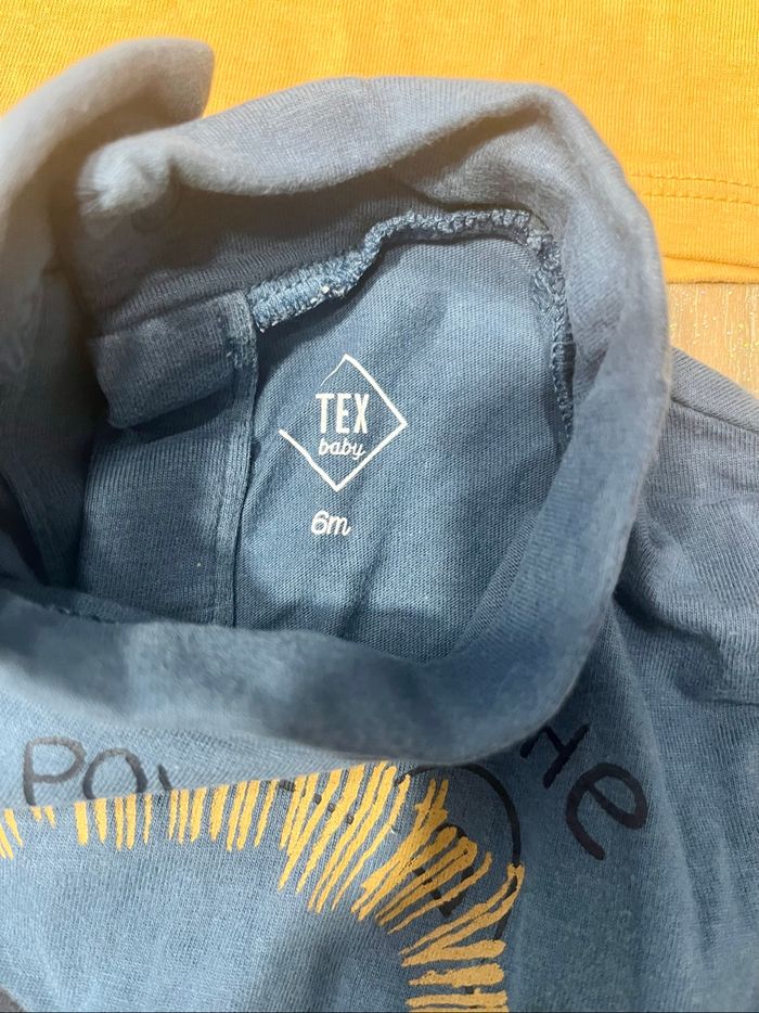 Lot 2 tee-shirts col roulé tex - photo numéro 4