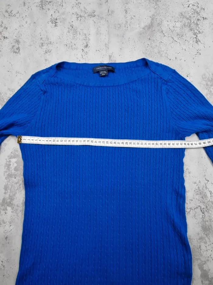 Pull torsadé Tommy Hilfiger bleu – Taille M Femme - photo numéro 13