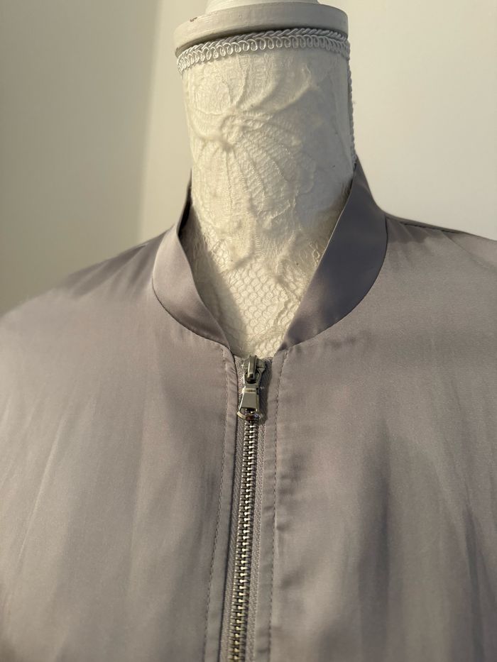 Bomber blouson veste mango argenté 36 - photo numéro 4