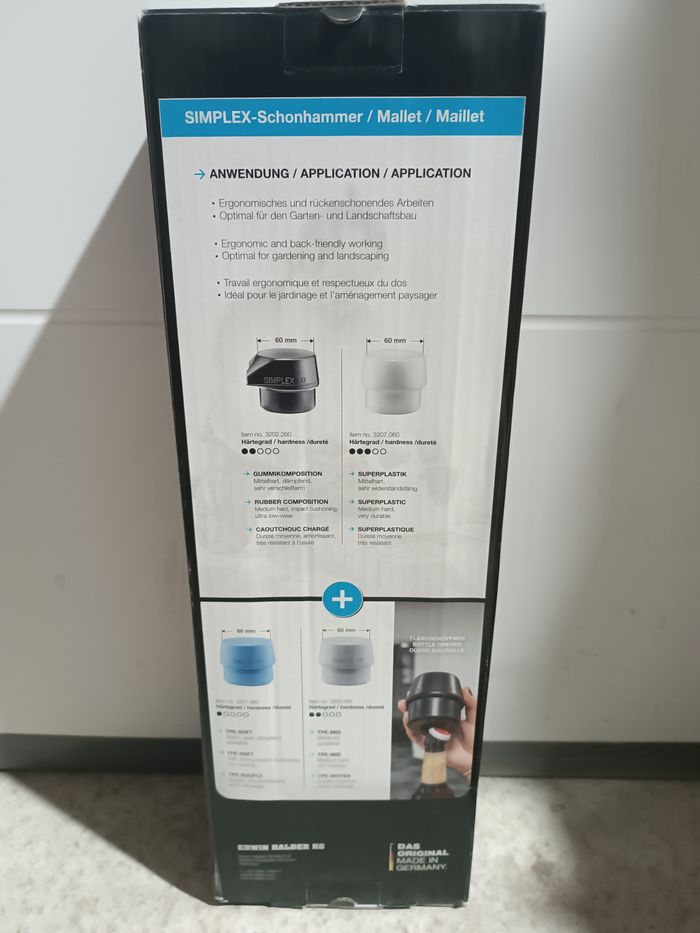 🔨 Maillet HALDER SIMPLEX PlusBox – Starterkit Ø60 mm – Neuf - photo numéro 2