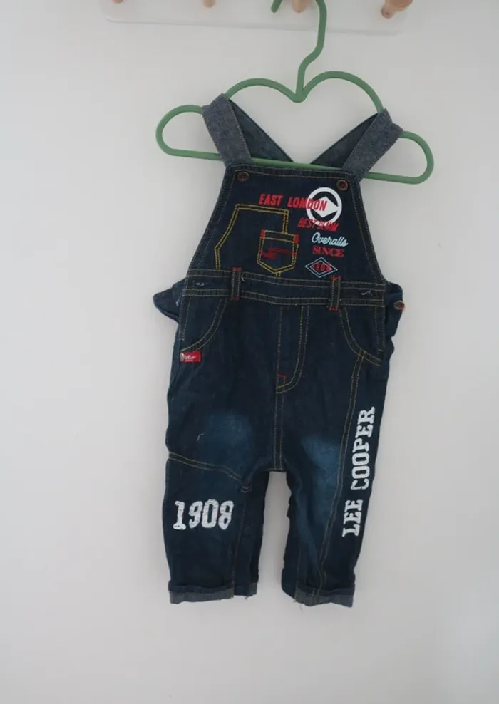 Ensemble haut/salopette Lee Cooper et gilet Jacadi 6 mois - photo numéro 2