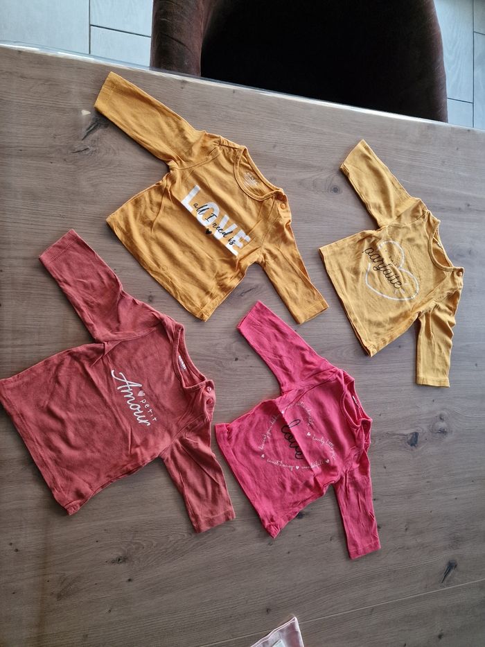 Lot de 4 t-shirts 3 mois