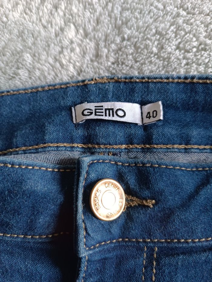 Jean bleu droit femme Gémo – Taille 40 - photo numéro 4