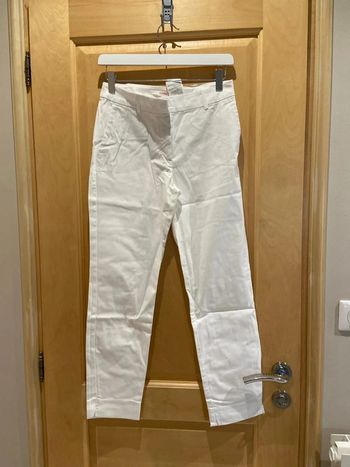 Pantalon habillé 7/8eme camaïeu blanc