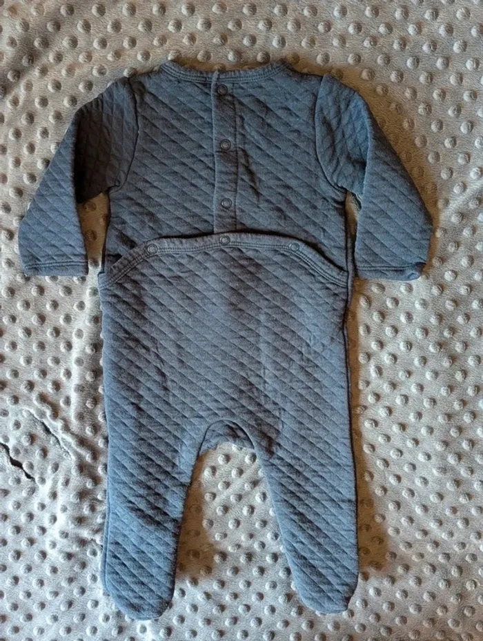 Pyjama matelassé bébé 6 mois Kiabi #chaud #molleton #chat #pyjama - photo numéro 6