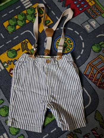 Short avec bretteles bébé garçon 18 mois