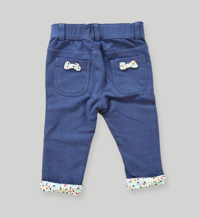 Ensemble pantalon tee-shirt tweed jersey marine blanc rose girafe Sergent Major 9 mois fille - photo numéro 10