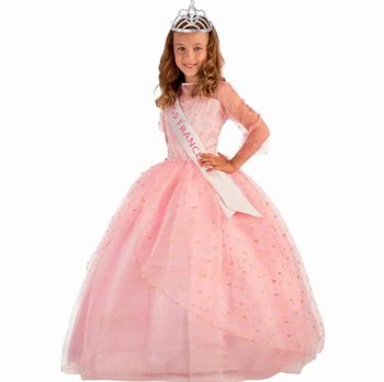 Robe Miss France Deluxe rose Upyaa 8/10 ans sous housse organza avec cintre satin