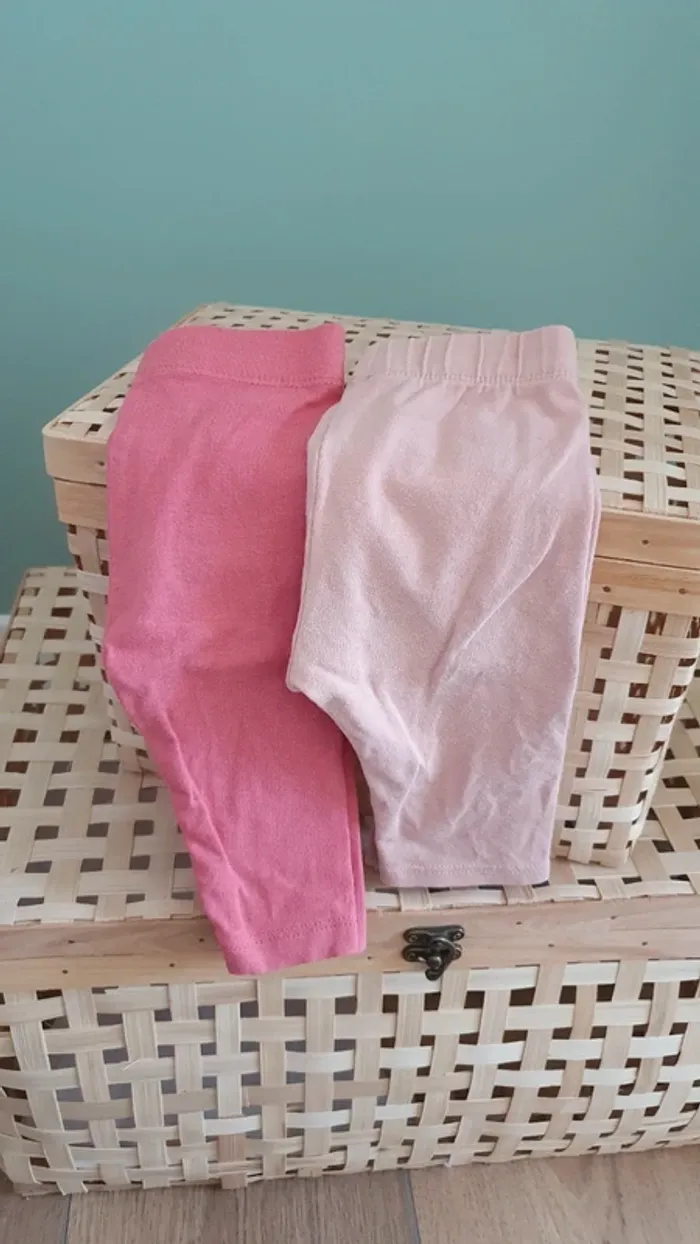 Lot 2 leggings rose