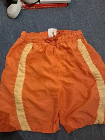Short de bain 10 ans orange