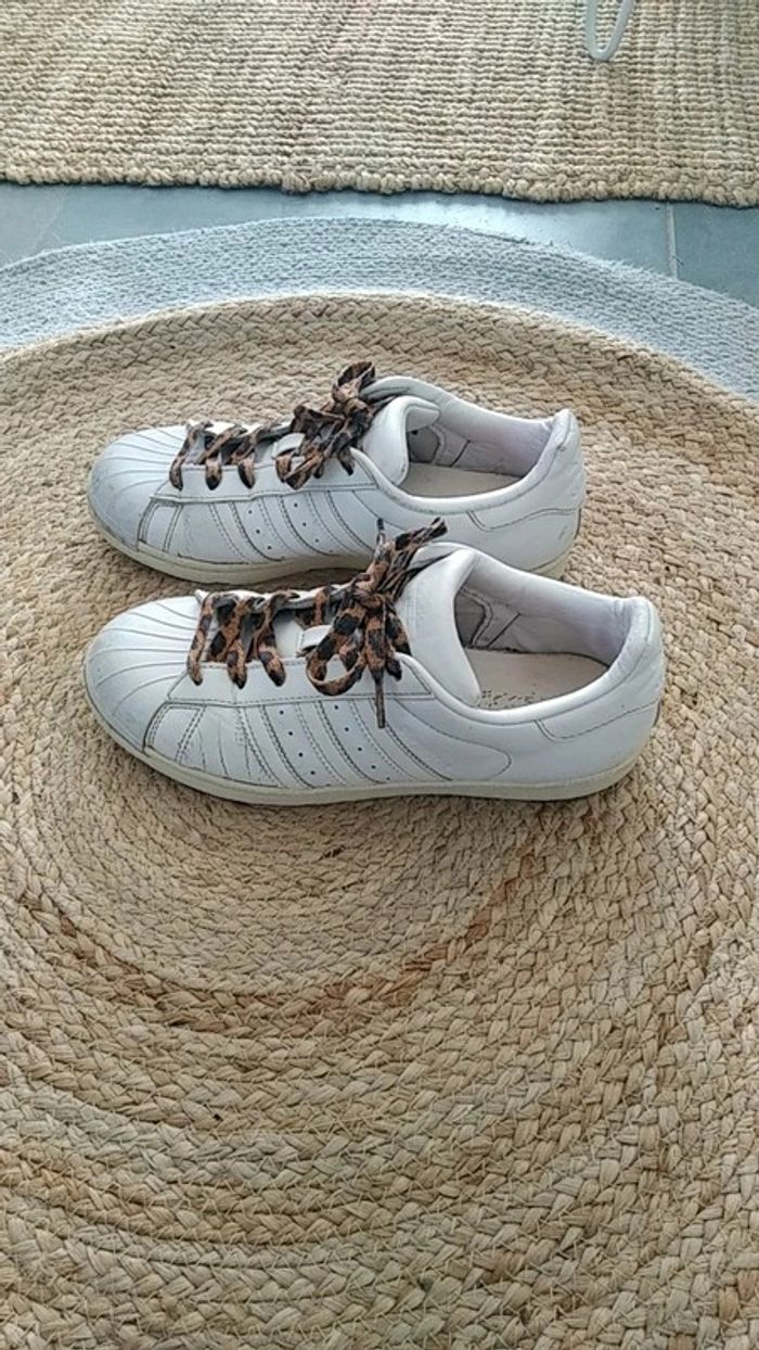 Adidas superstar vintage 38 lacets léopard - photo numéro 3