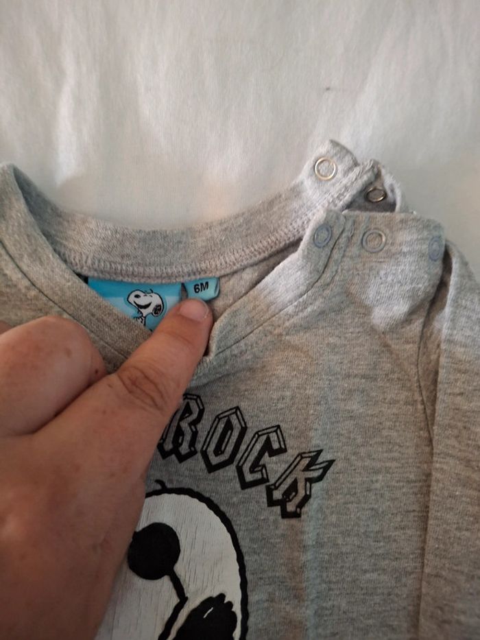 T-shirt manches longues snoopy - photo numéro 3