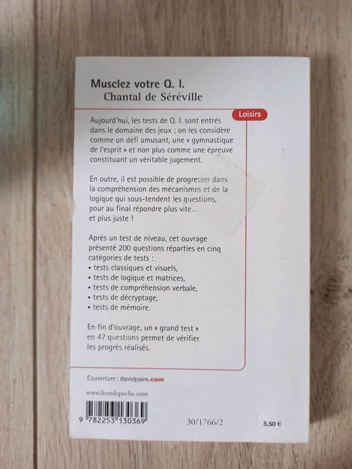 Livre musclez votre q.i. de Chantal de sereville - photo numéro 2
