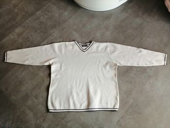 Pull écru et marine Taille L Celio