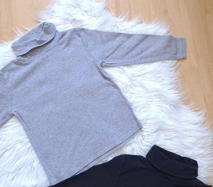 Lot de 2 tee-shirt col roulé taille 5 ans - photo numéro 3