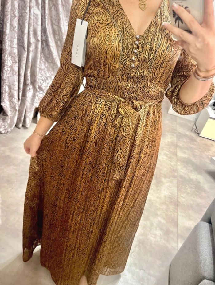 Robe Ikks longue couleur Or taille S neuve avec étiquette