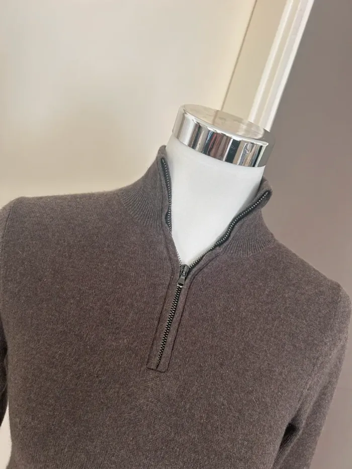 Frank Namani,pull marron femme, taille FR 36 100 % cachemire - photo numéro 2