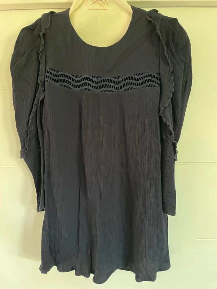 Top manches longues Ba&sh XS Bambou bleu nuit - photo numéro 2