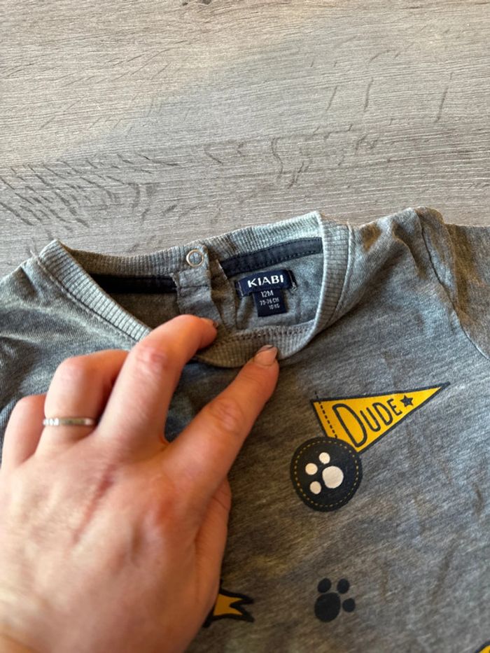 T shirt manches longues 12 mois Kiabi - photo numéro 4