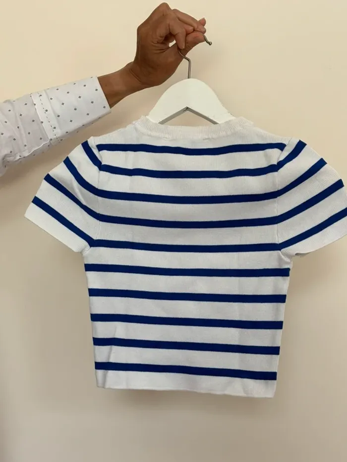 t-shirt zara marinière taille S - photo numéro 2