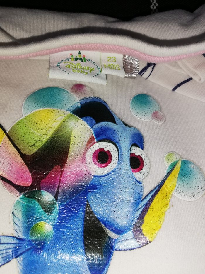Tee-shirt manches longues blanc dory 23 mois fille Disney - photo numéro 3